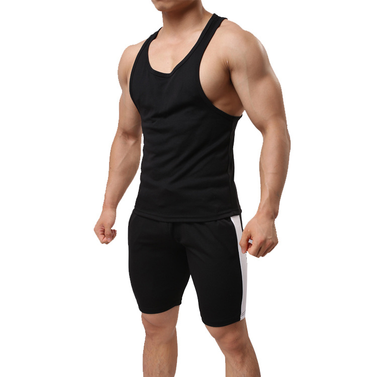 Men's Summer Sportswear Set Cotton Sleeveless Suit   Casual Fitness Running Sports Training Outdoor