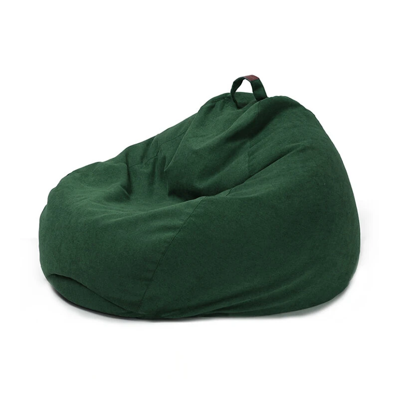 Lazy Sofas Cover Chairs Linen Cloth Lounger Seat Bean Bag Pouf Puff Couch Tatami Living Room