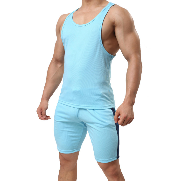 Men's Summer Sportswear Set Cotton Sleeveless Suit   Casual Fitness Running Sports Training Outdoor
