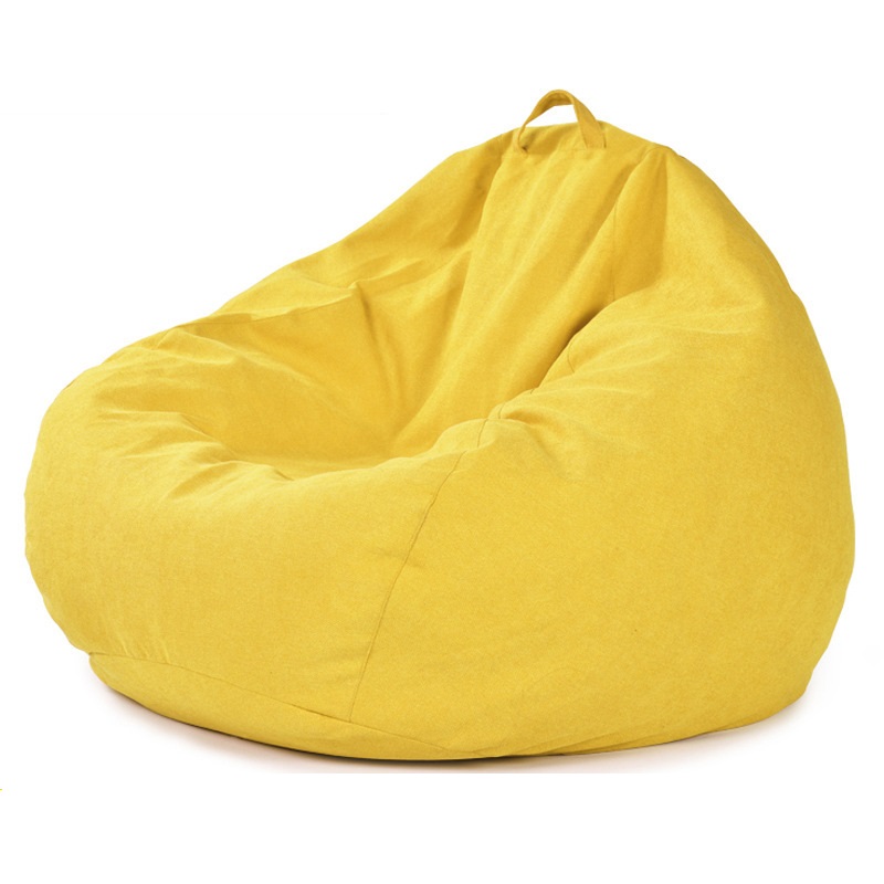 Lazy Sofas Cover Chairs Linen Cloth Lounger Seat Bean Bag Pouf Puff Couch Tatami Living Room