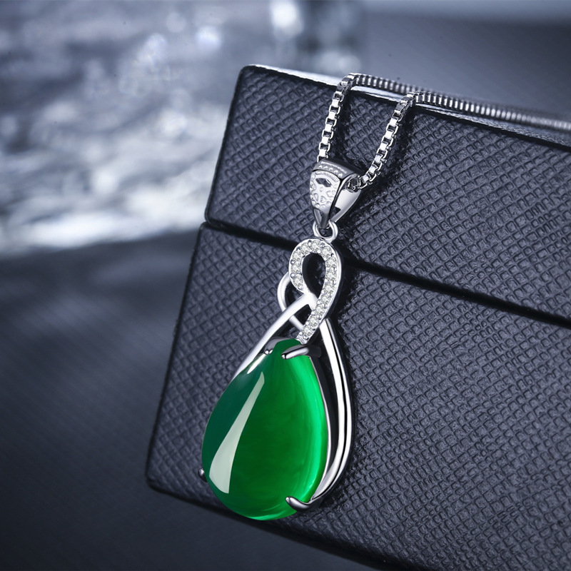 925 pendant, solid silver agate jade peridot bizuteria for women, jewelry with gemstone pendant