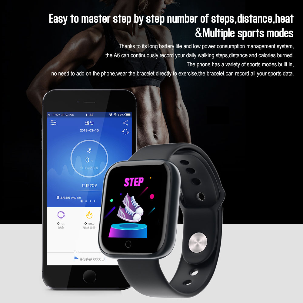 Y68 Smart Bracelet Sport Fitness Pedometer Color Screen Walking Step Counter Sport Watches