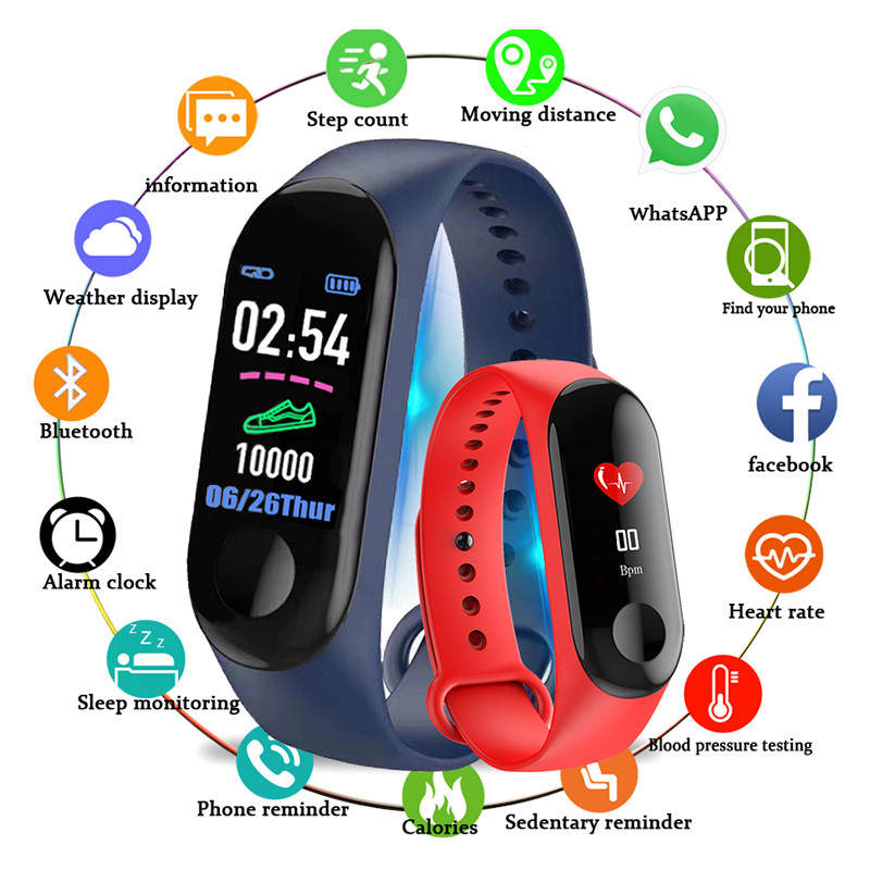 Sport  smart watch bracelet smartwatch m3pro smart bracelet for women smart blood pressure monitor