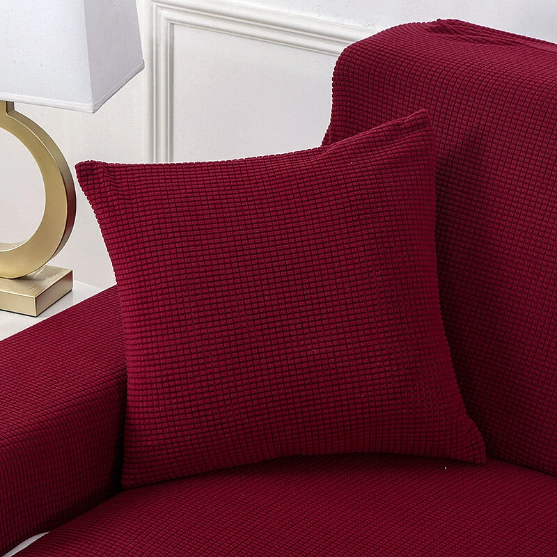 Stretch Elastic Sofa Cover Solid Non Slip Soft Slipcover Washable Couch  Furniture for Living Room