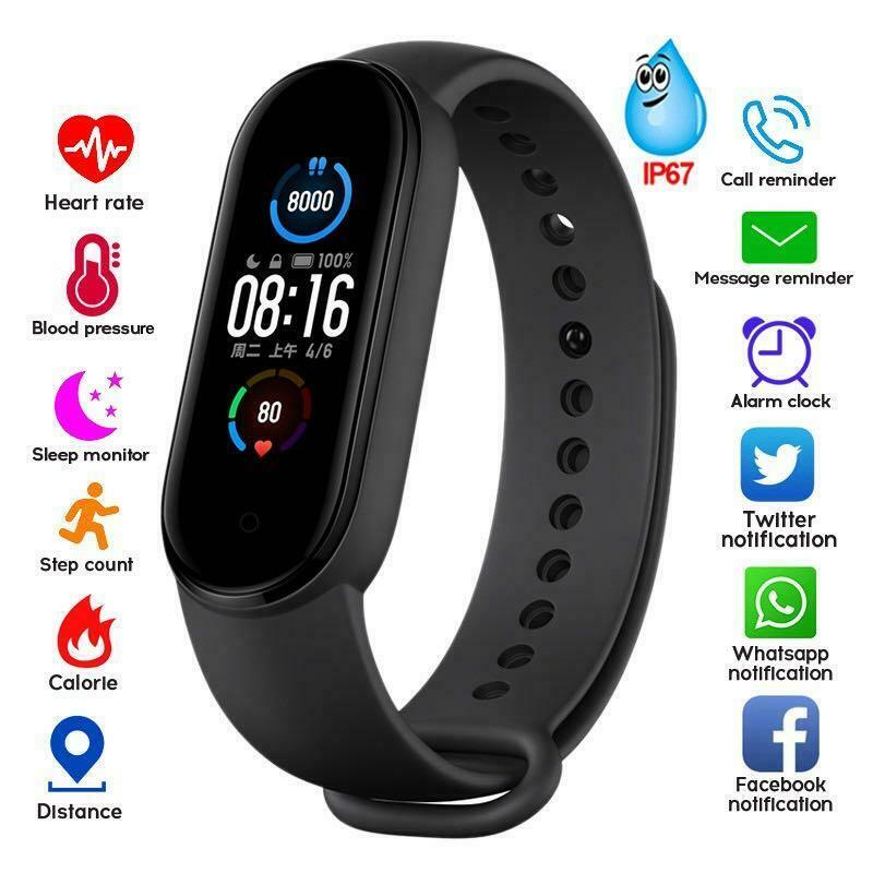 New m5 smart bracelet with depression and heart rate monitor, smart fitness watch