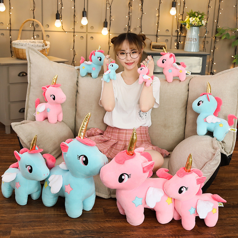 Unicorn soft plush toy baby animal toys kids appease sleep pillow doll birthday gifts for girls
