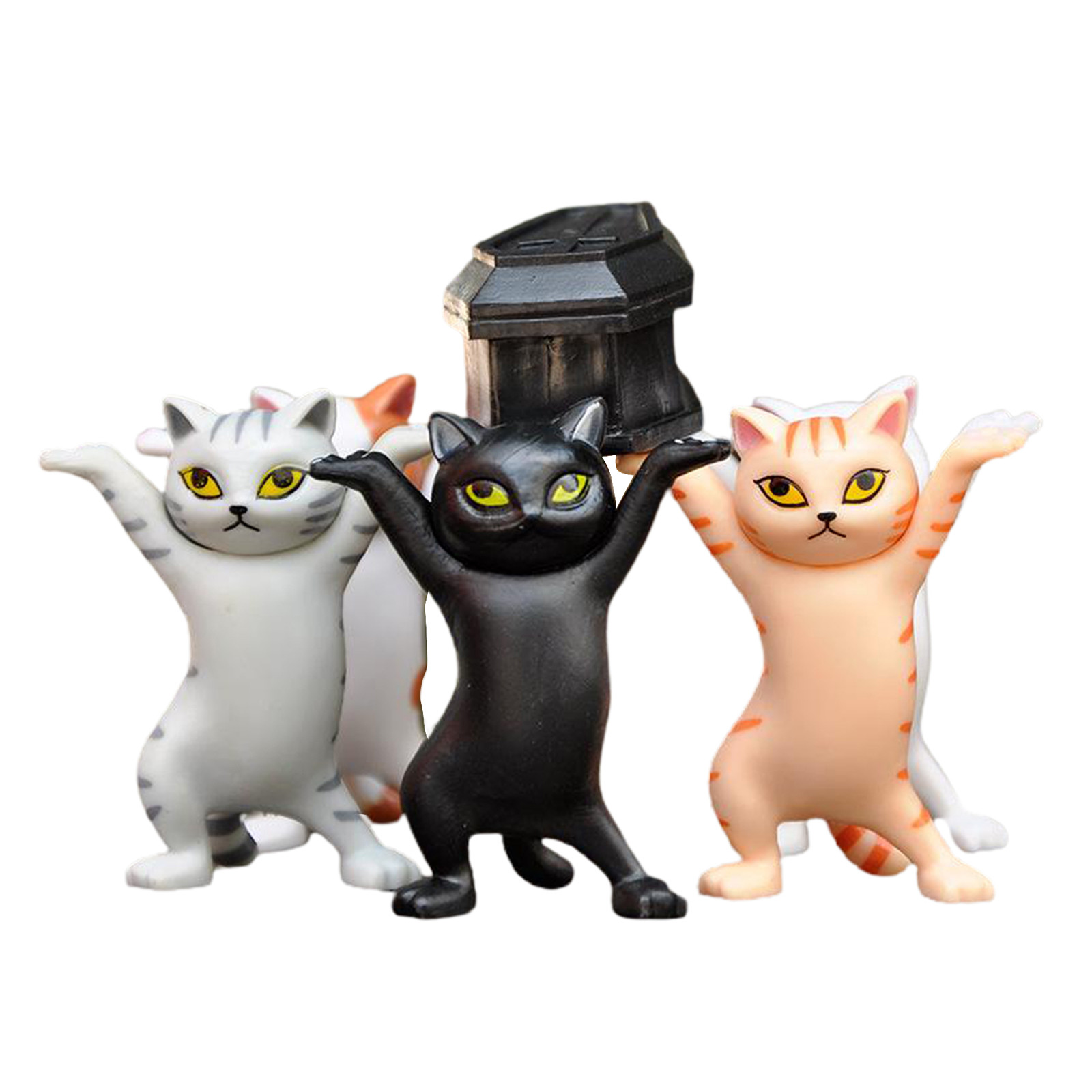 5pcs cat pencil casket holder dance team toys funny  creative desktop  cat ornament for christmas