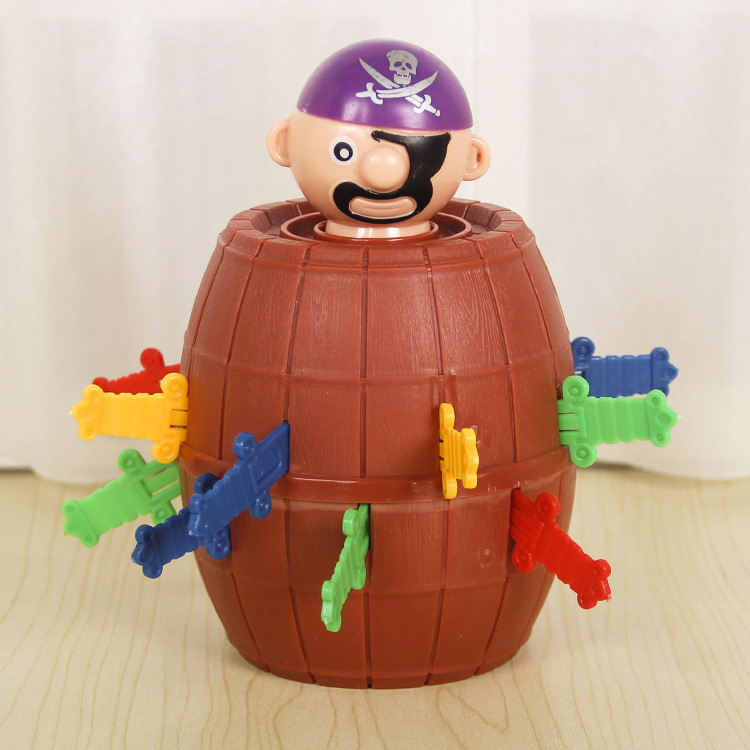 Children's toy fun gadget pirate drum toy, for kids lucky knife pop up