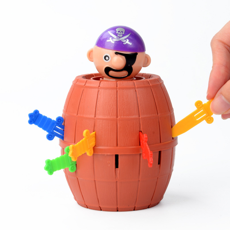 Children's toy fun gadget pirate drum toy, for kids lucky knife pop up