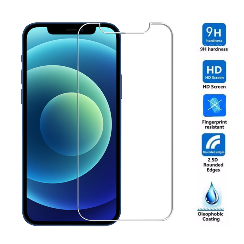 4Pcs Protective glass on For iPhone 13 12 11 Pro XS Max XR 7 8 Plus screen protector Tempered glass