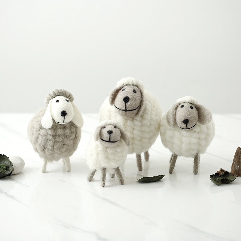 Mini felt table ornament for children fluffy toy table decoration home furniture gifts for children
