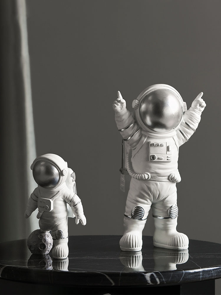 3-piece Nordic Astronaut figurines in resin, modern home decor, table ornaments, mononaut figure