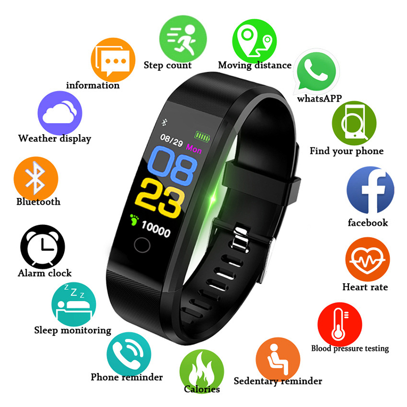 Smart wristbands, health heart rate blood pressure pedometer bluetooth waterproof sports wristbands