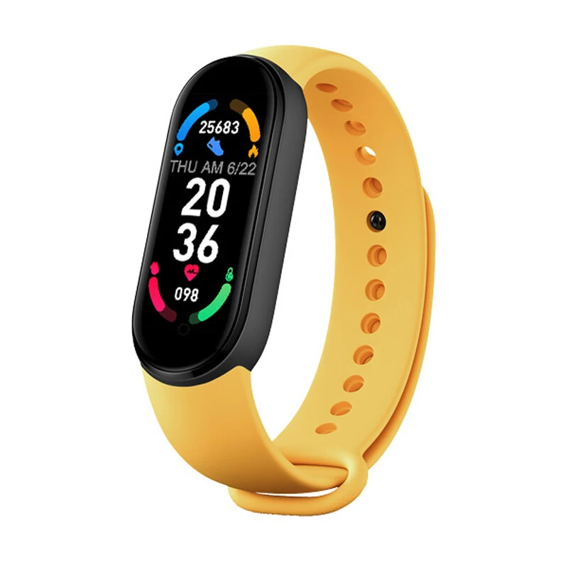 M6 0.96 inch touch screen heart rate blood pressure measurement sleep USB charging smart watch