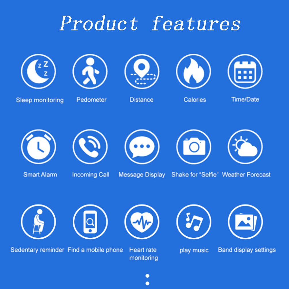 V6 waterproof multifunctional smart watch bracelet health monitoring heart rate watch