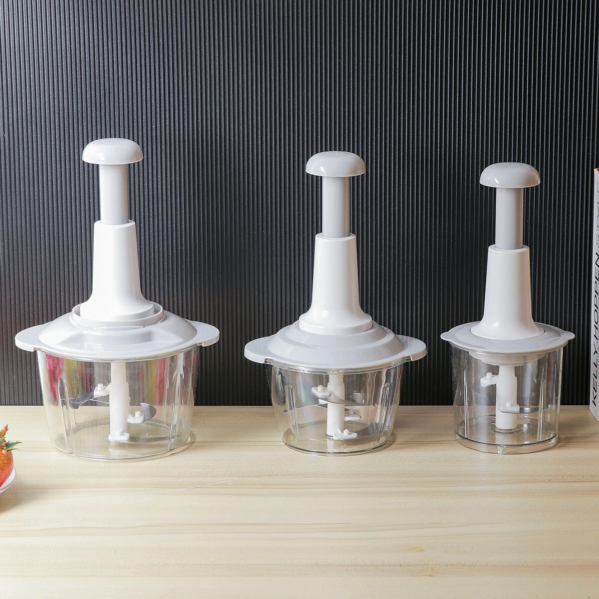 Manual Food Meat Grinder Vegetables Chopper Hand Press Blender Mixer 2L