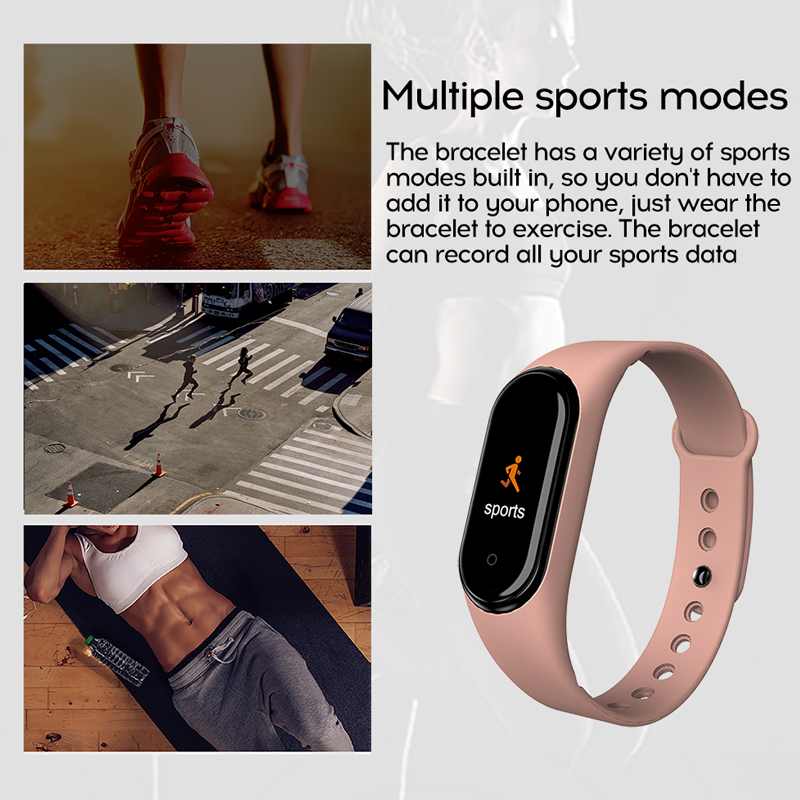 New m4 sports smart bracelet with depression and heart rate monitor, fitness smart watch