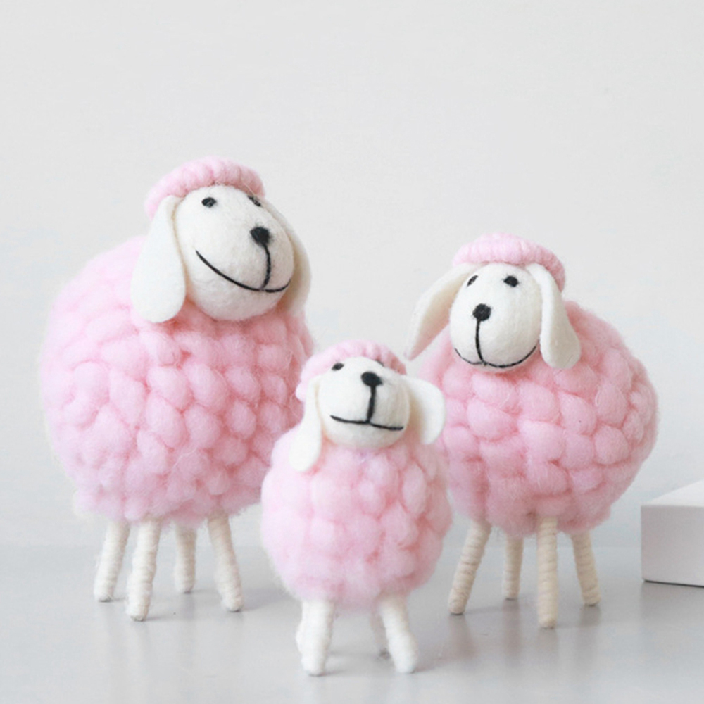 Mini felt table ornament for children fluffy toy table decoration home furniture gifts for children