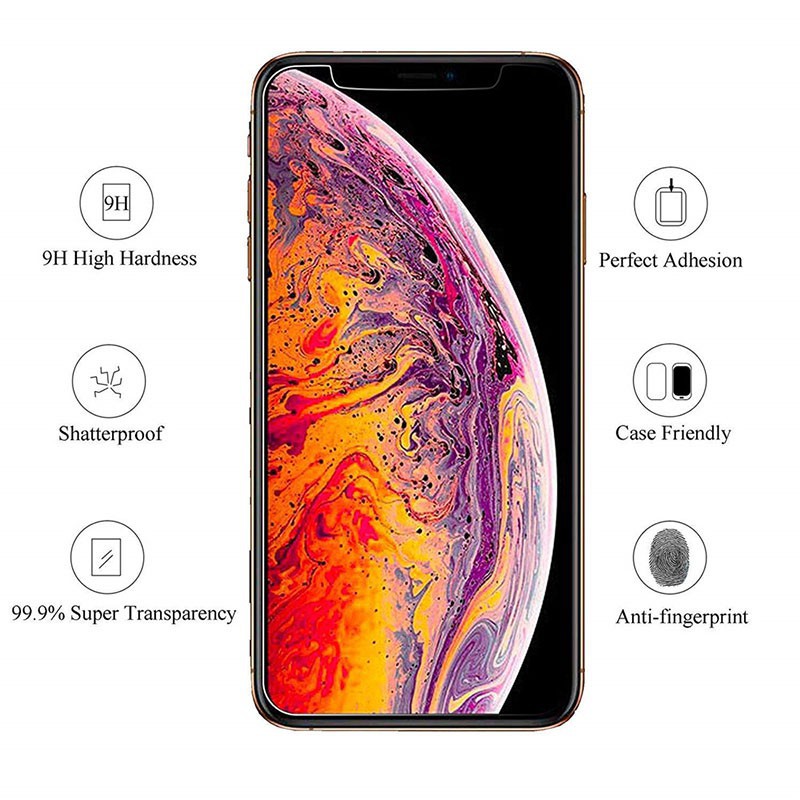 4Pcs Protective glass on For iPhone 13 12 11 Pro XS Max XR 7 8 Plus screen protector Tempered glass