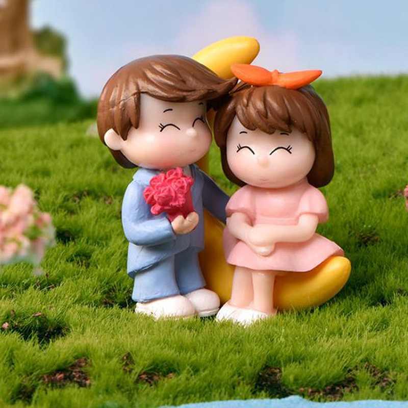 Fairy tale garden dolls grandpa couple accessories mini couple dolls home decoration ornaments