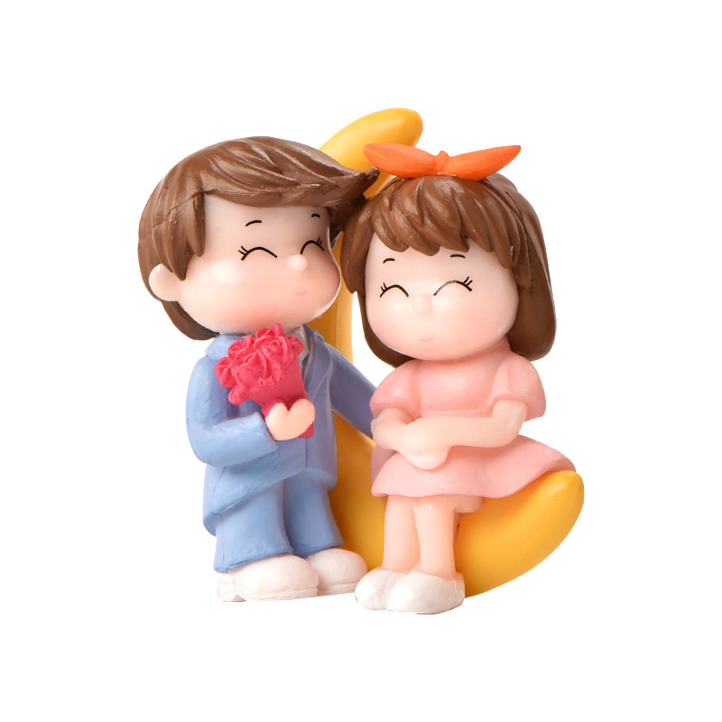 Fairy tale garden dolls grandpa couple accessories mini couple dolls home decoration ornaments