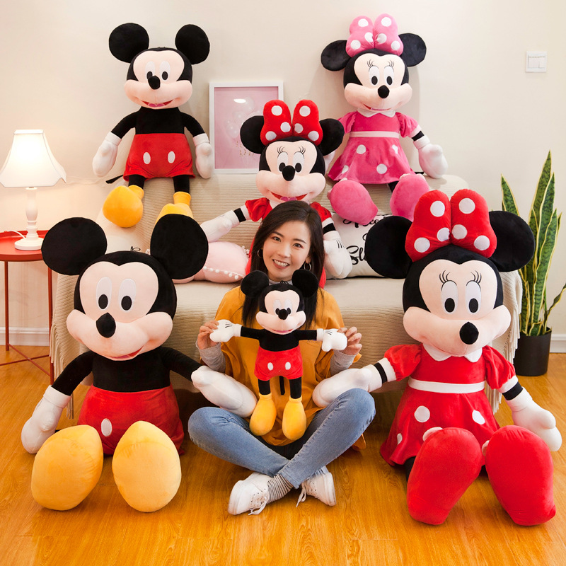 Disney Plush Mickey Mouse Plush Toy Cartoon Mouse Stuffed Doll Toys Birthday Christmas Gift for Kids
