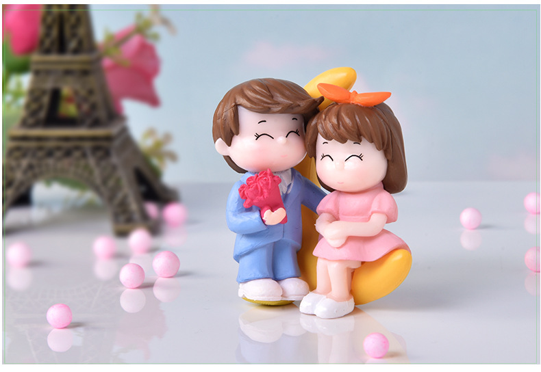Fairy tale garden dolls grandpa couple accessories mini couple dolls home decoration ornaments