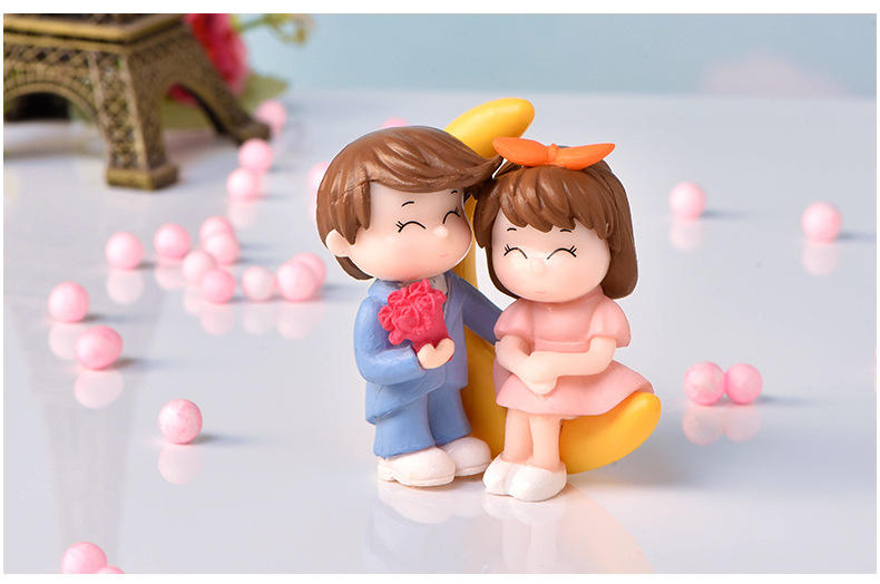 Fairy tale garden dolls grandpa couple accessories mini couple dolls home decoration ornaments
