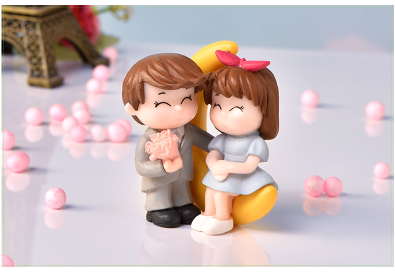 Fairy tale garden dolls grandpa couple accessories mini couple dolls home decoration ornaments