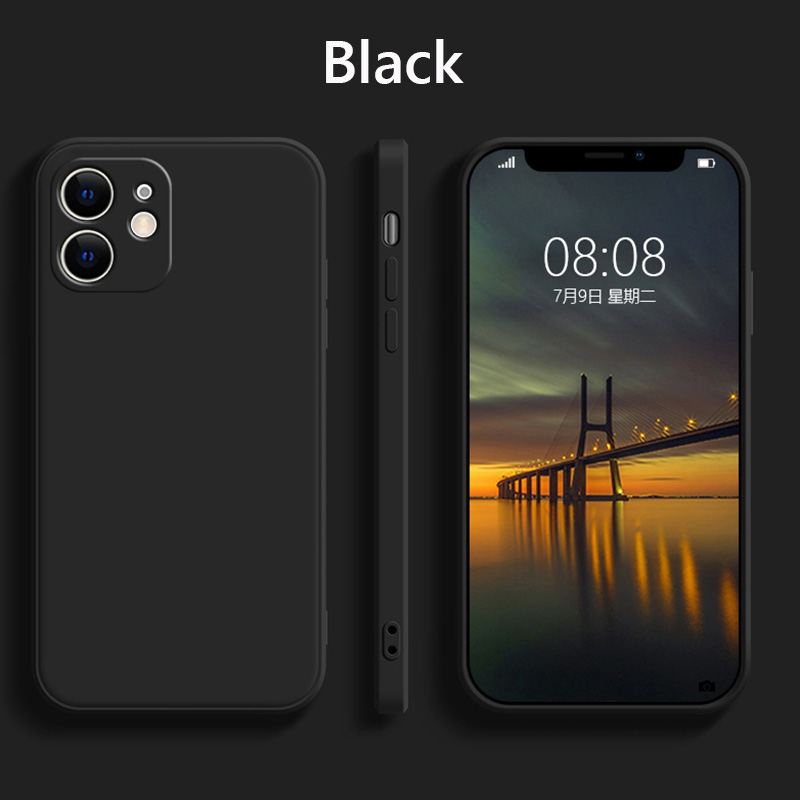 Luxury Liquid Silicone Soft Phone Case For iPhone 13 Pro Max  6 7 8 ShockProof Cover Coque