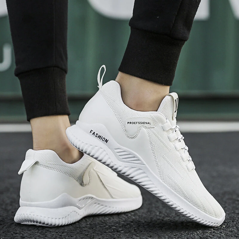 Men Knitted Fabric Breathable Sport Casual Running Sneakers