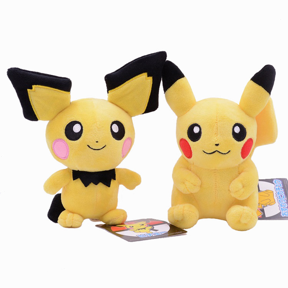 Pokemon Cute Pikachu Plush Dolls Pichu Stuffed Toys Cartoon Girl Children Birthday Christmas Gift