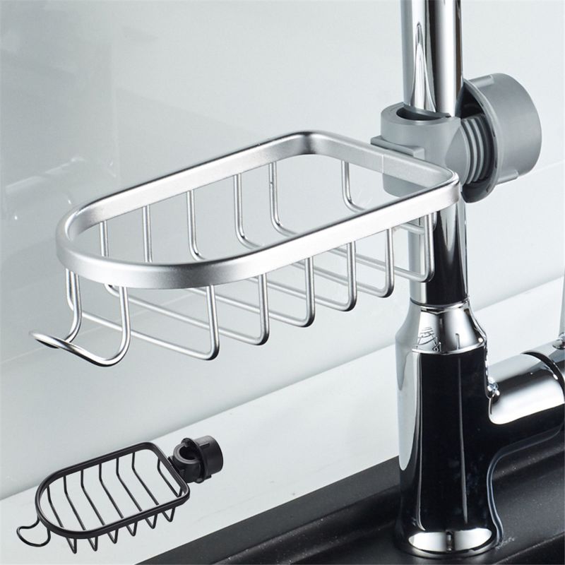 2022 Bathroom Shelf Black Shower Storage Basket Storage Rack Adjustable Faucet