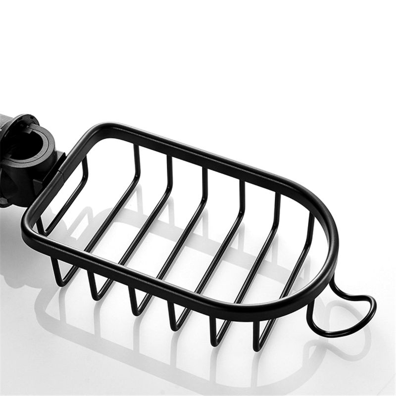 2022 Bathroom Shelf Black Shower Storage Basket Storage Rack Adjustable Faucet