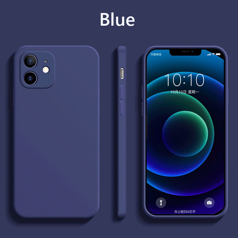 Luxury Liquid Silicone Soft Phone Case For iPhone 13 Pro Max  6 7 8 ShockProof Cover Coque