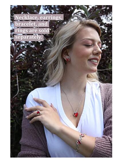 Pendant Necklace with Birthstone Crystals for 12 Months, Jewelry Gifts for Women