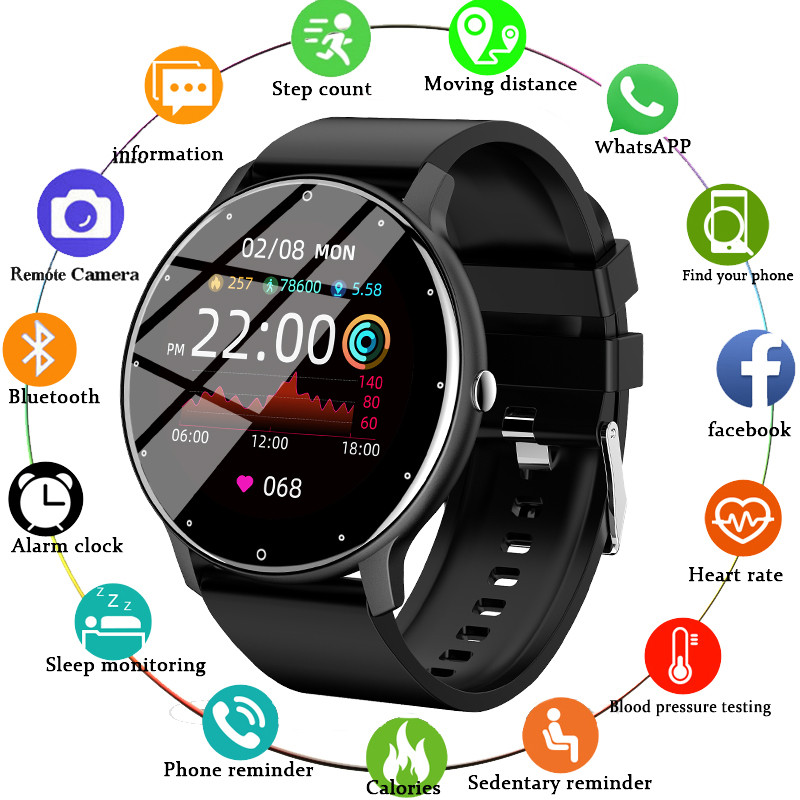 Male and female smart watch full touch screen ip67 water resistance, bluetooth, for android and ios