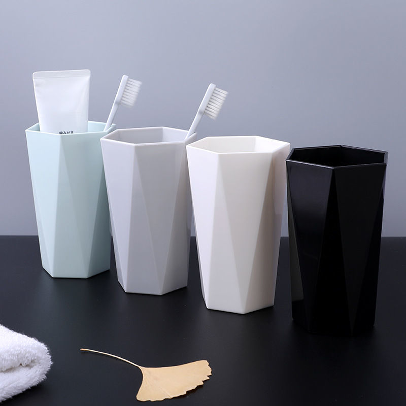 Plastic Cup Toothbrush Holder Washing Drinking Home Bathroom Travel Supplies Brush Teeth Cup
