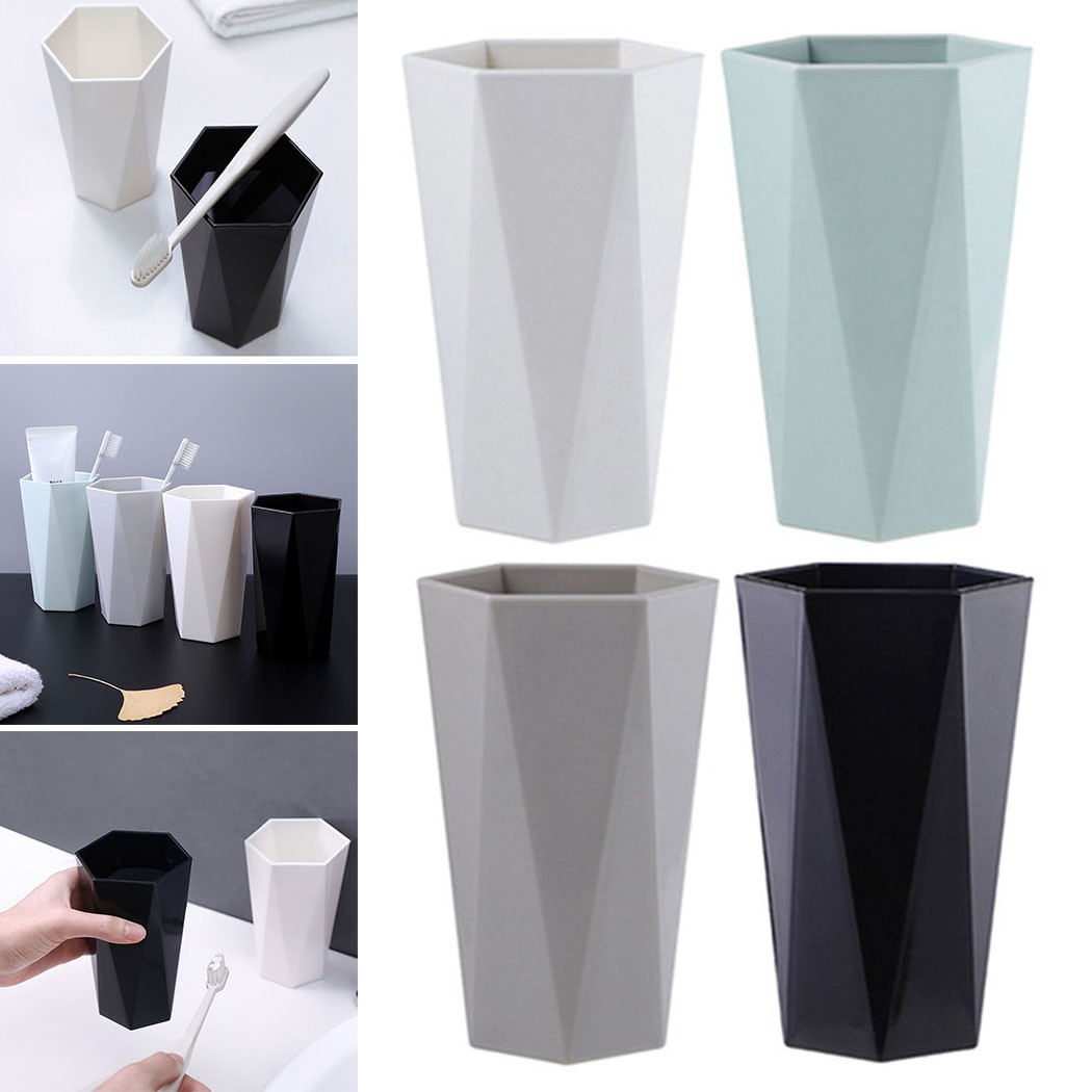 Plastic Cup Toothbrush Holder Washing Drinking Home Bathroom Travel Supplies Brush Teeth Cup