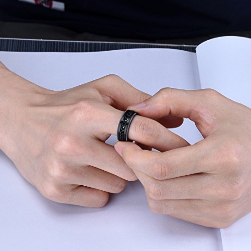 King Will Intertwine 8mm Spinner Ring Stainless Steel Fidget Ring Anxiety Ring for Men