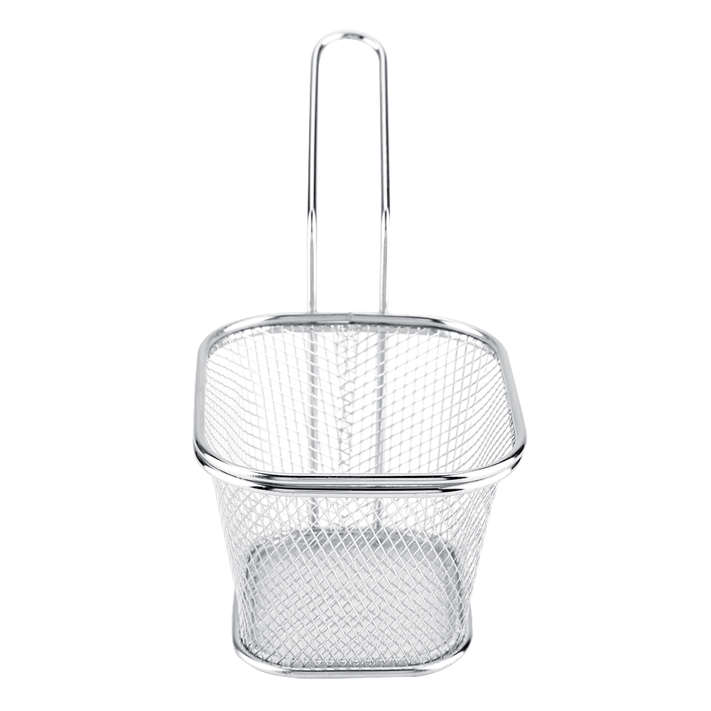 8pcs stainless steel chips deep fry baskets presentation food strainer tool kitchen basket tool