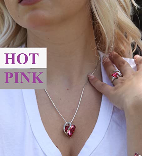 Pendant Necklace with Birthstone Crystals for 12 Months, Jewelry Gifts for Women