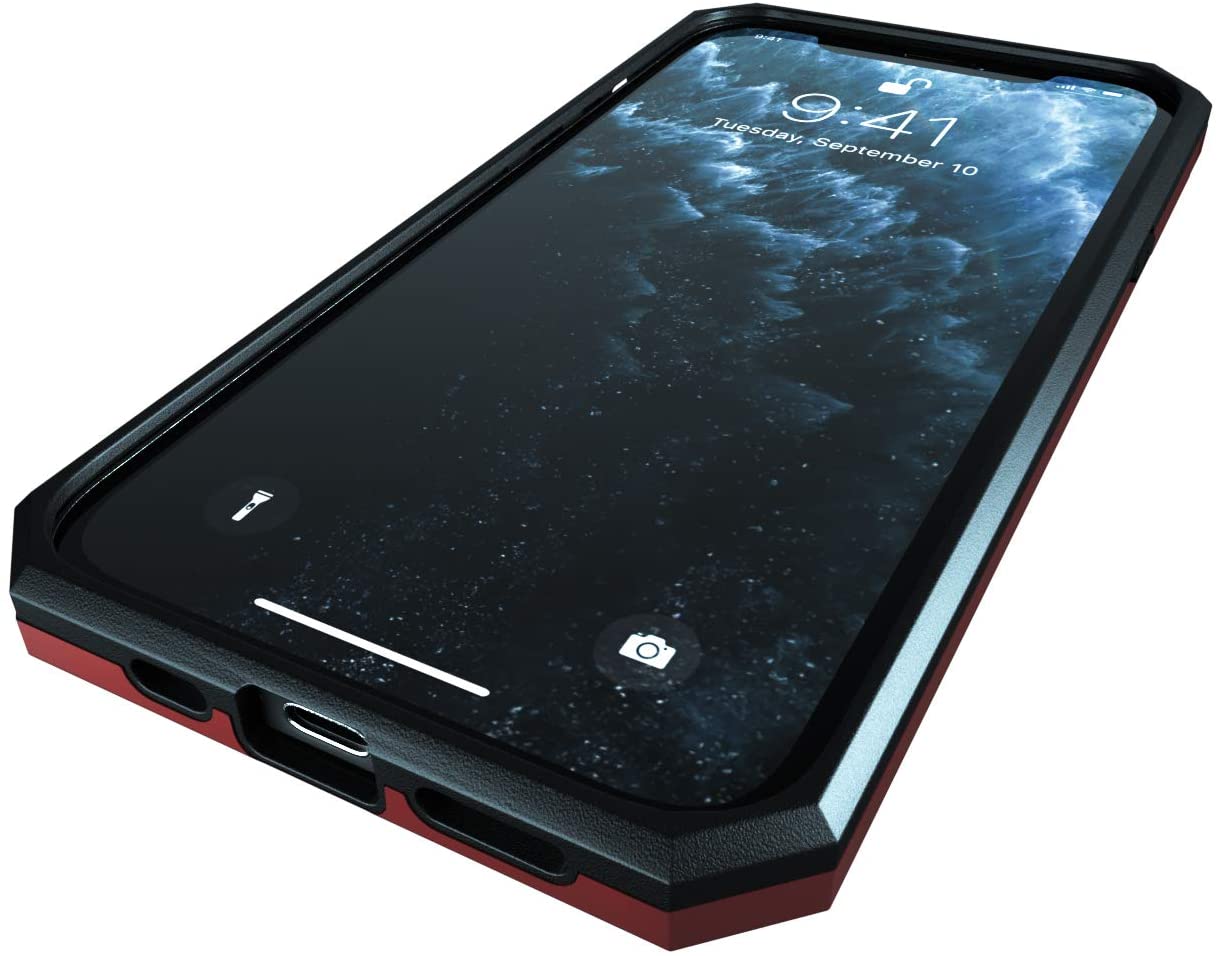 iPhone 12 Pro Case with Kickstand, Military Grade 12ft. Drop Tested- Red