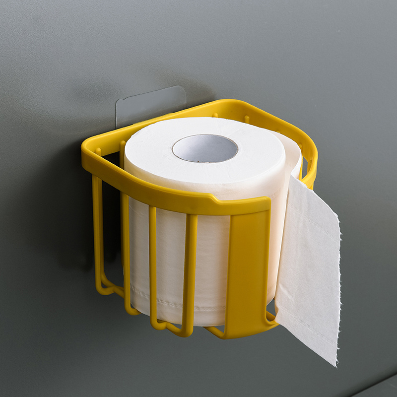 Wall mounted self-adhesive toilet paper rack bathroom kitchen accessories paper towel box