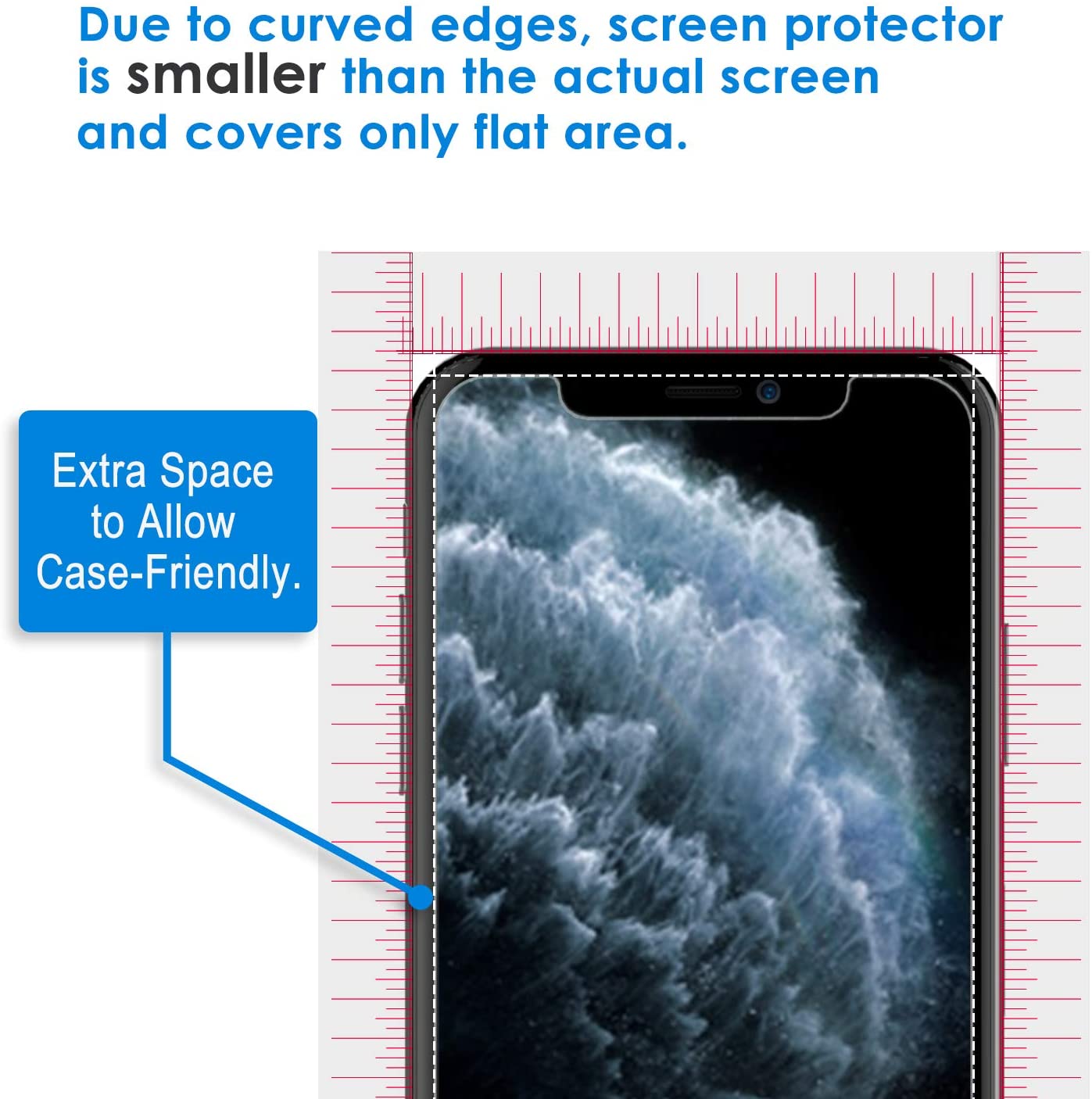 Screen Protector for iPhone 11 Pro, for iPhone Xs, for iPhone X, 5.8-Inch, Tempered Glass Film
