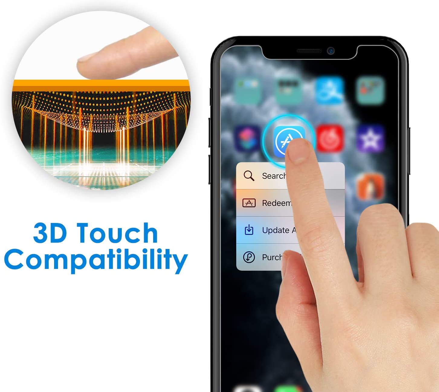 Screen Protector for iPhone 11 Pro, for iPhone Xs, for iPhone X, 5.8-Inch, Tempered Glass Film