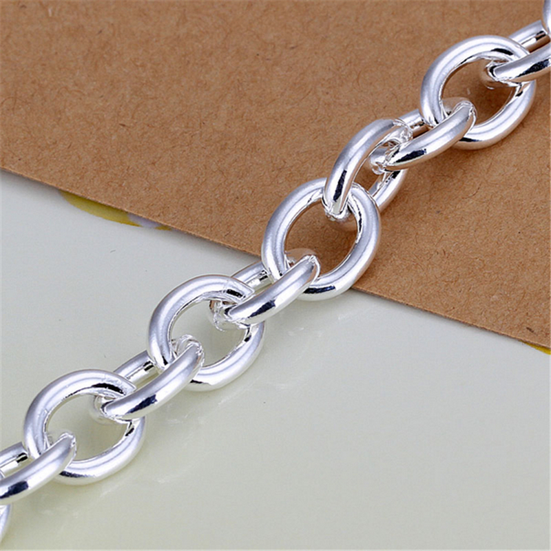 Hollow Heart Pendant, 925 Sterling Silver Women's Bracelet Wedding Engagement Jewelry Charming