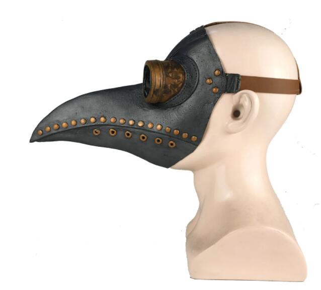 Halloween Medieval Steampunk Plague Doctor Bird Mask Latex Long Nose Halloween Event Cosplay Props
