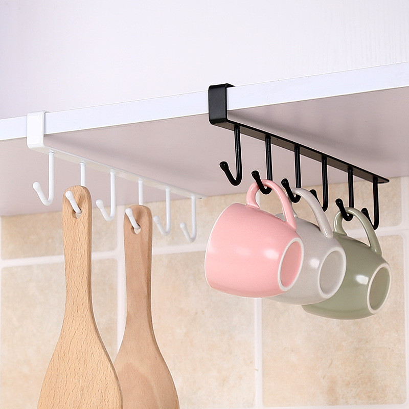 Storage Shelf Wardrobe Cabinet Metal Under Shelves Hanger Bathroom Kitchen Organizer Rack Holder