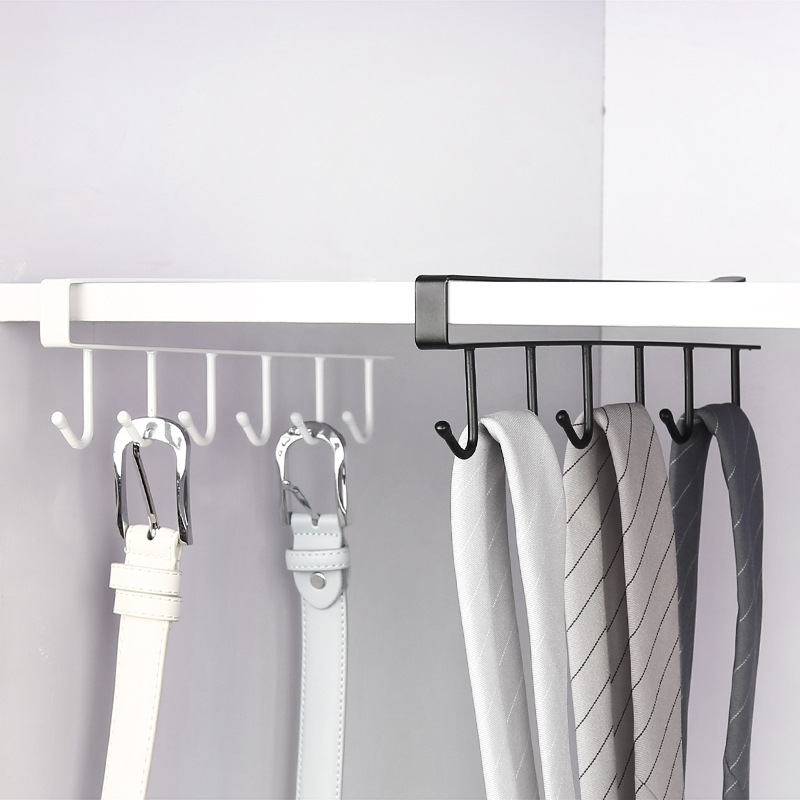 Storage Shelf Wardrobe Cabinet Metal Under Shelves Hanger Bathroom Kitchen Organizer Rack Holder